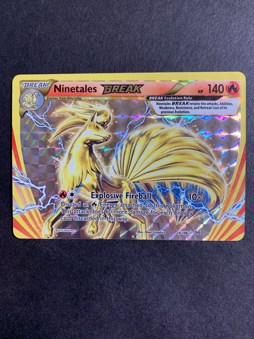Ninetales Break - 16/108 Ultra Rare Holo - XY Evolutions