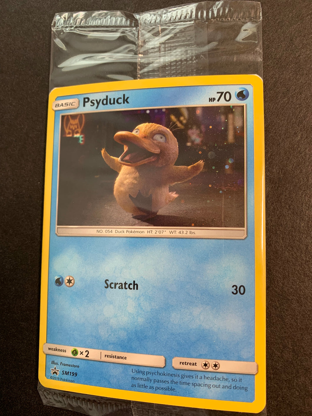 Psyduck - Sealed SM199 Holo Detective Pikachu Promo Card