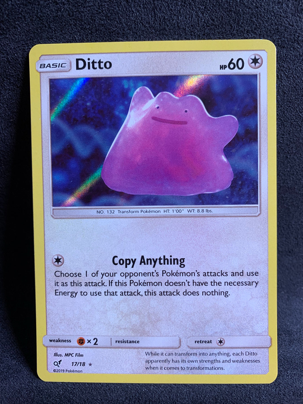 Ditto - 17/18 Holo Rare - Detective Pikachu Set JAB Games13 Ditto - 17/18 Holo Rare - Detective Pikachu Set JAB Games13