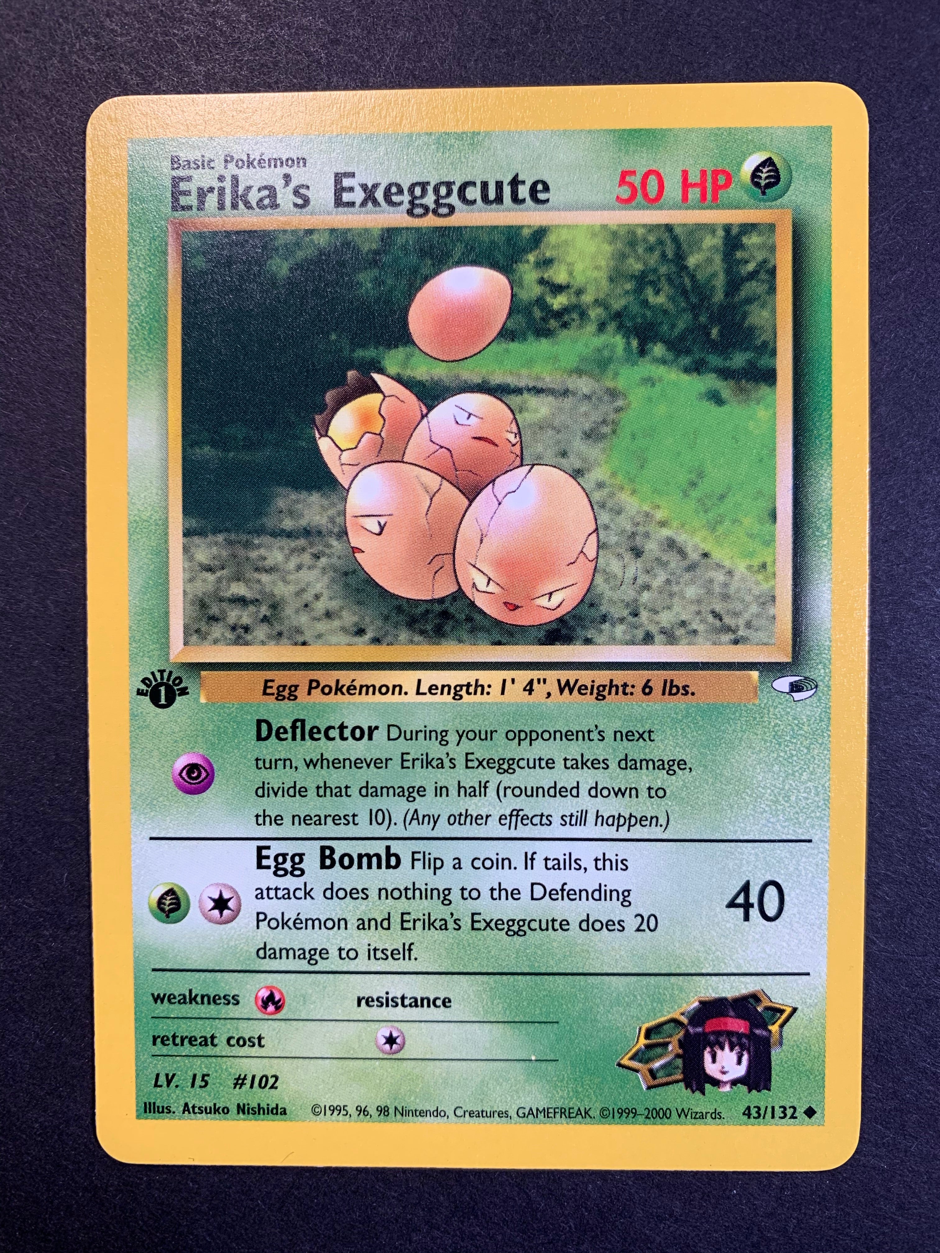 Pokemon Trading Card Game Gym Heroes Uncommon Erika's Exeggcute #43 Pokemon Trading Card Game Gym Heroes Uncommon Erika's Exeggcute #43