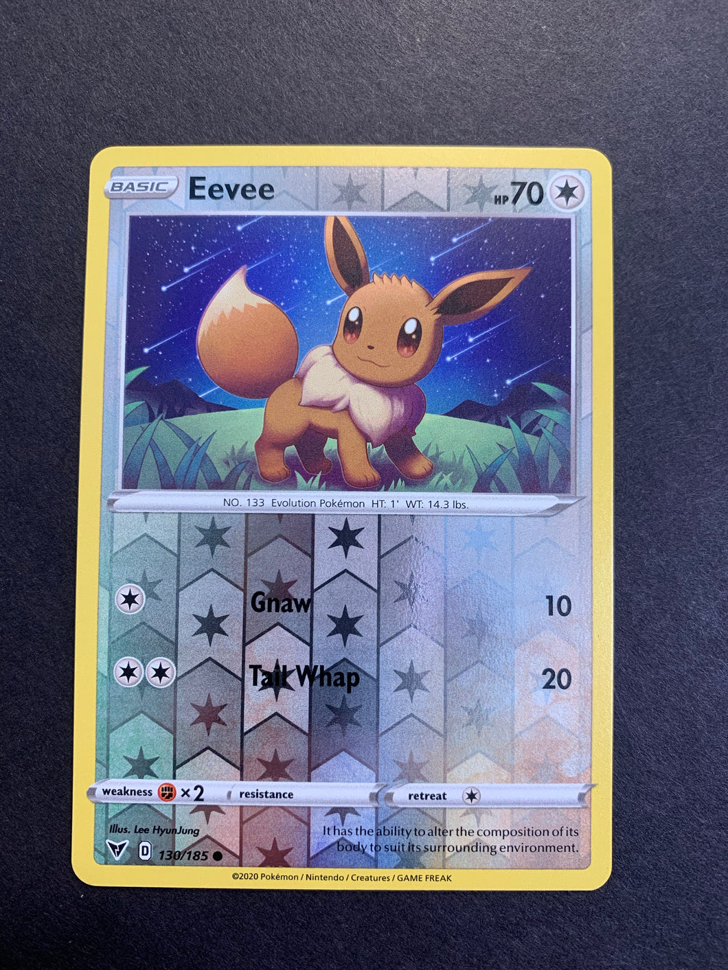 Eevee - 130/185 Reverse Holo - Vivid Voltage JAB Games13 Eevee - 130/185 Reverse Holo - Vivid Voltage JAB Games13