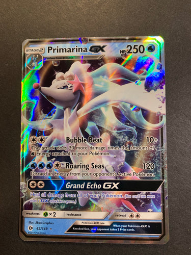 Primarina GX - 42/149 Ultra Rare - Sun & Moon