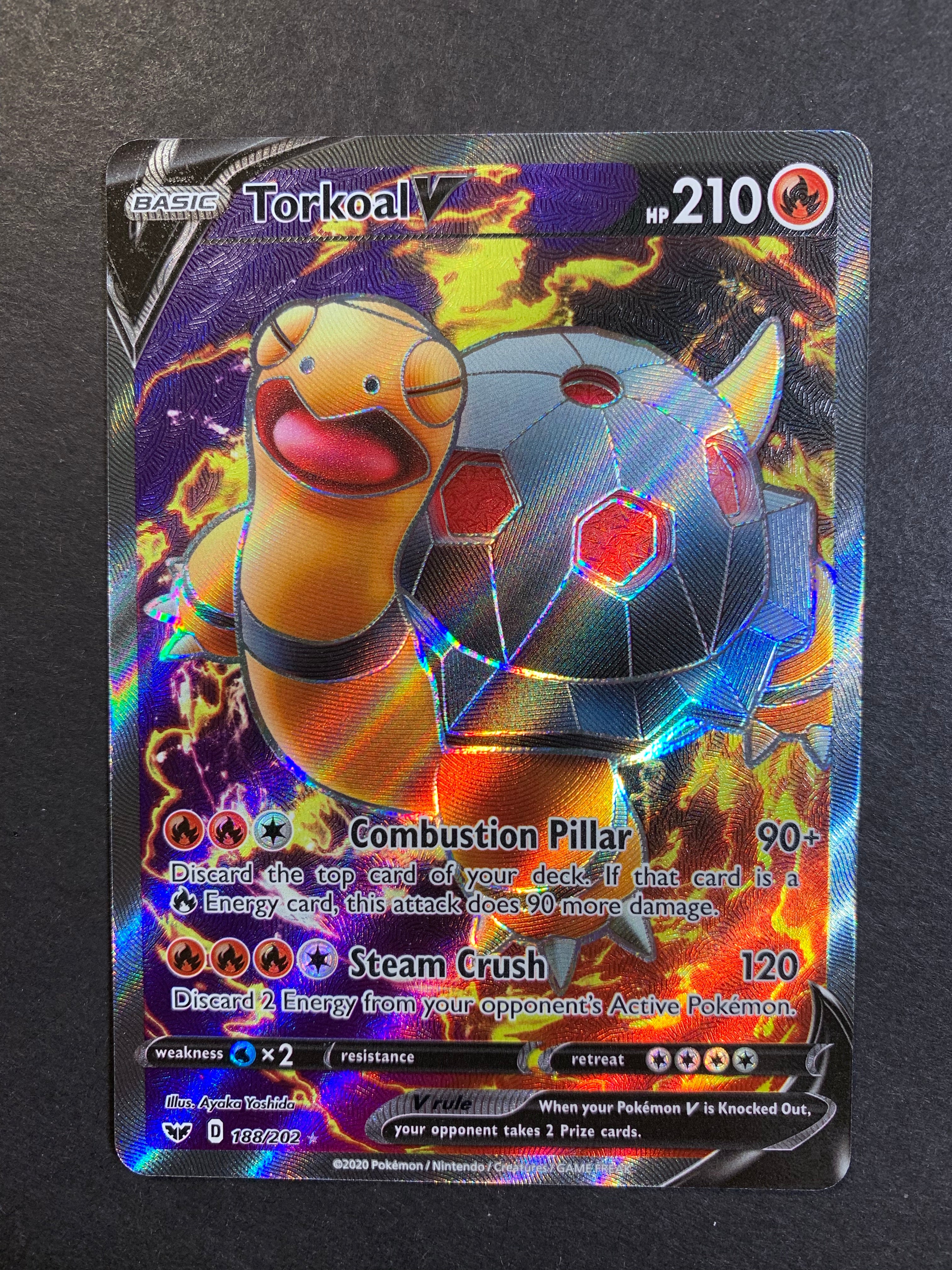 torkoal v pokemon card value Torkoal V - 188/202 Full Art Ultra Rare