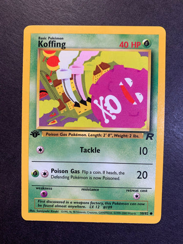 Koffing 1st Edition - 58/82 Vintage Team Rocket