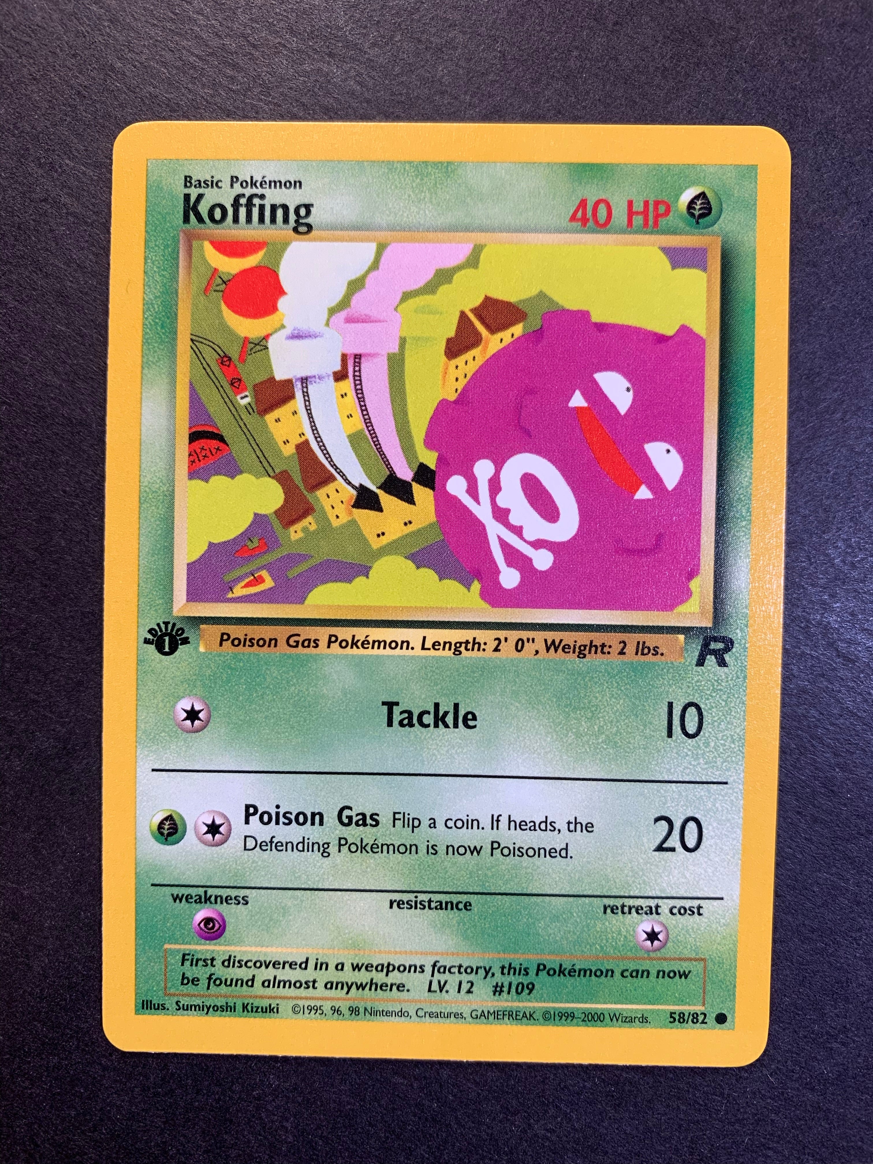 Koffing 1st Edition - 58/82 Vintage Team Rocket Koffing 1st Edition - 58/82 Vintage Team Rocket