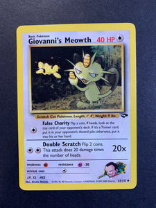Giovanni’s Meowth - 43/132 Vintage Gym Challenge