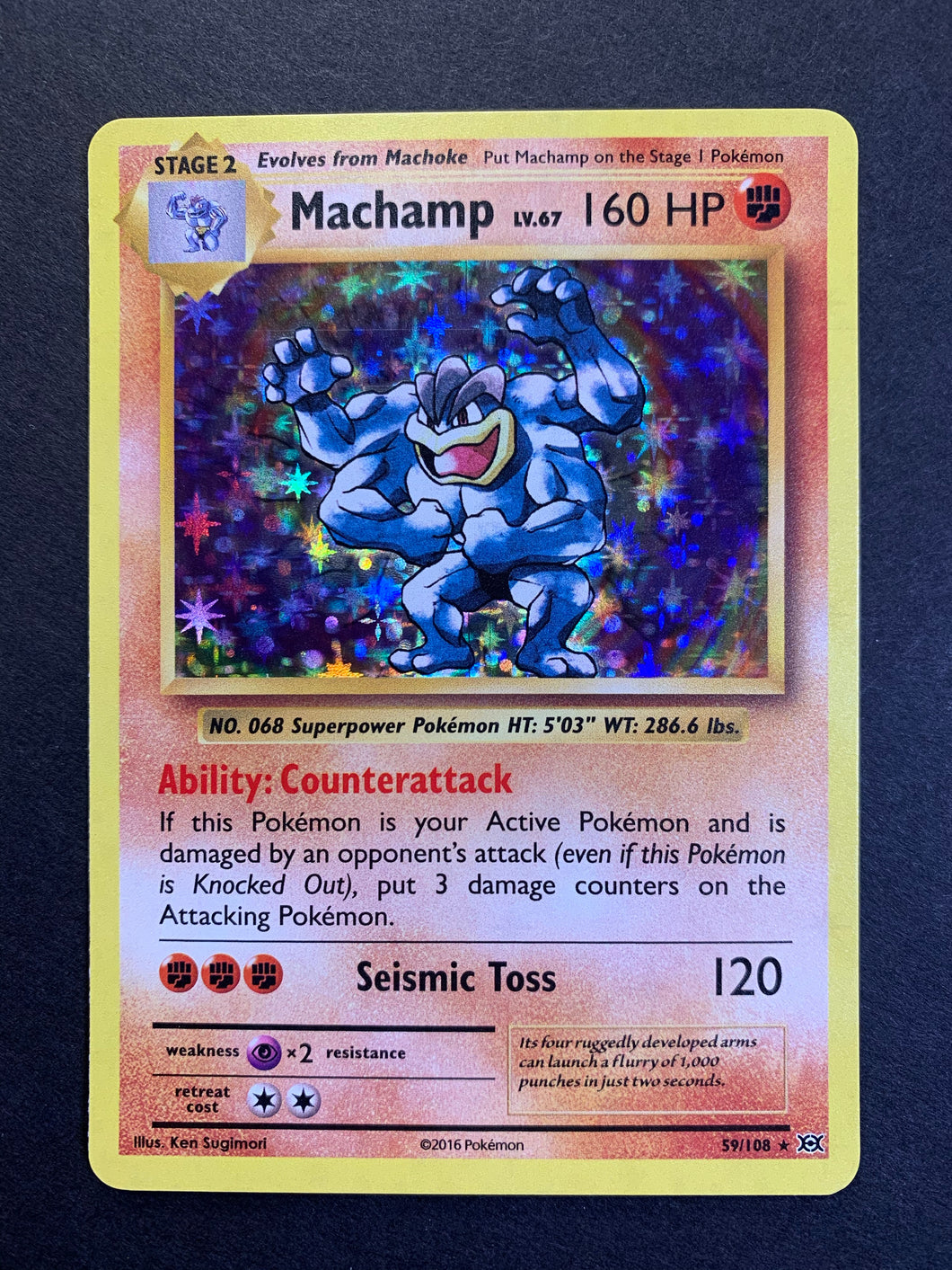 Machamp - 59/108 Holo Rare - XY Evolutions Set