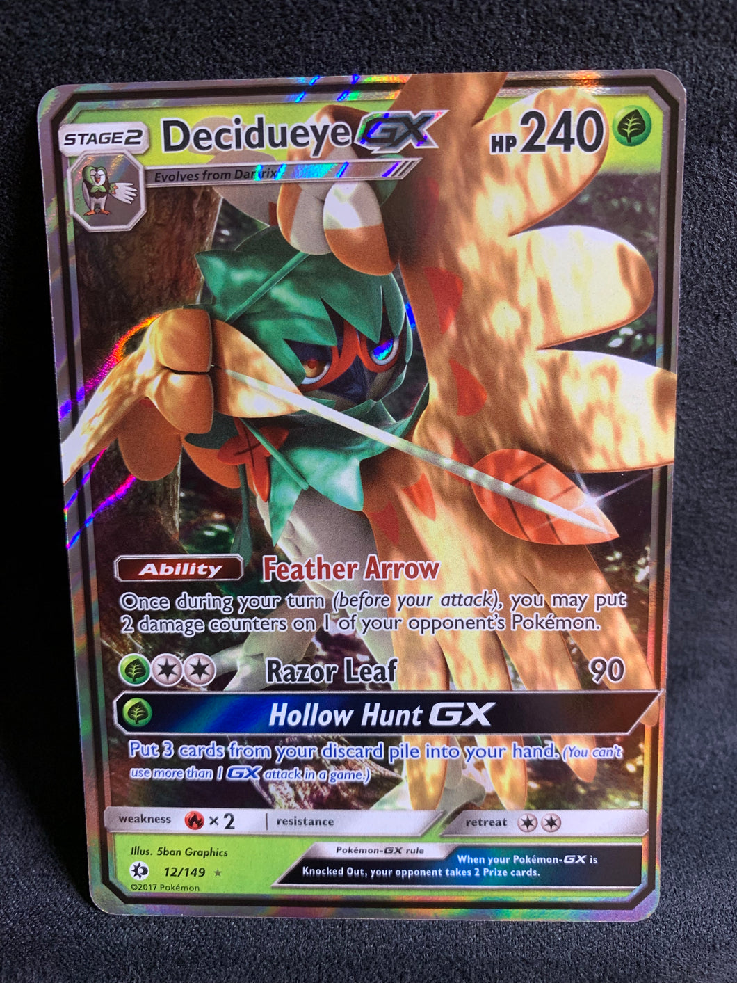 Decidueye GX - 12/149 Ultra Rare - Sun & Moon