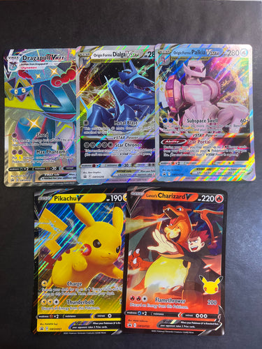 13 Jumbo Oversized Pokemon Card Lot - Pikachu V, Dark Sylveon V, Palkia VStar and Lance’s Charizard V!!