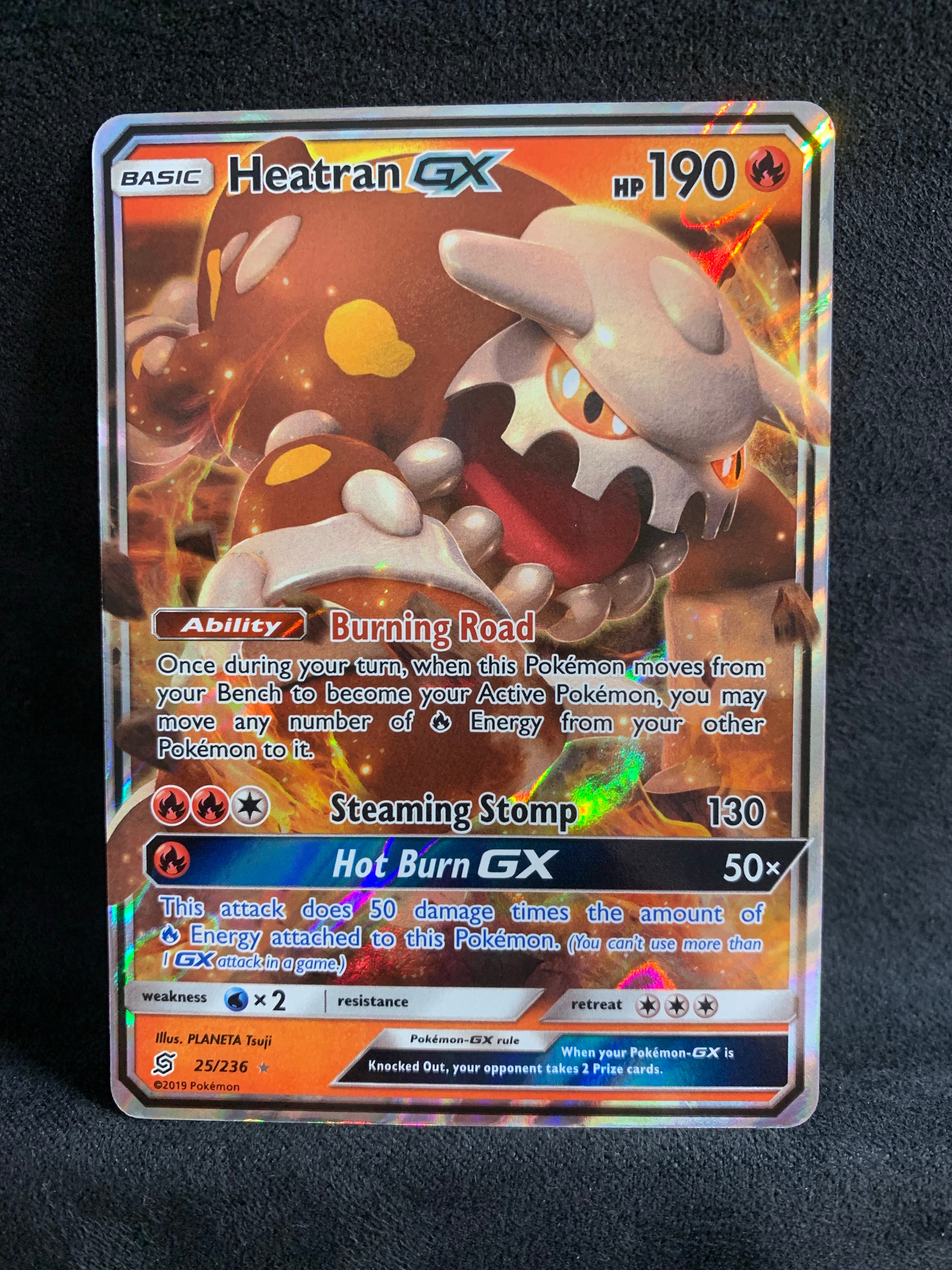 heatran pokemon card Pokemon Trading Card Game Unified Minds Ultra Rare Holo Heatran GX #25