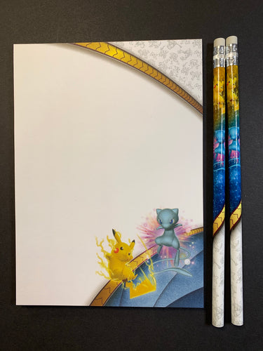 Pokemon Pikachu & Mew Notepad and Pencils