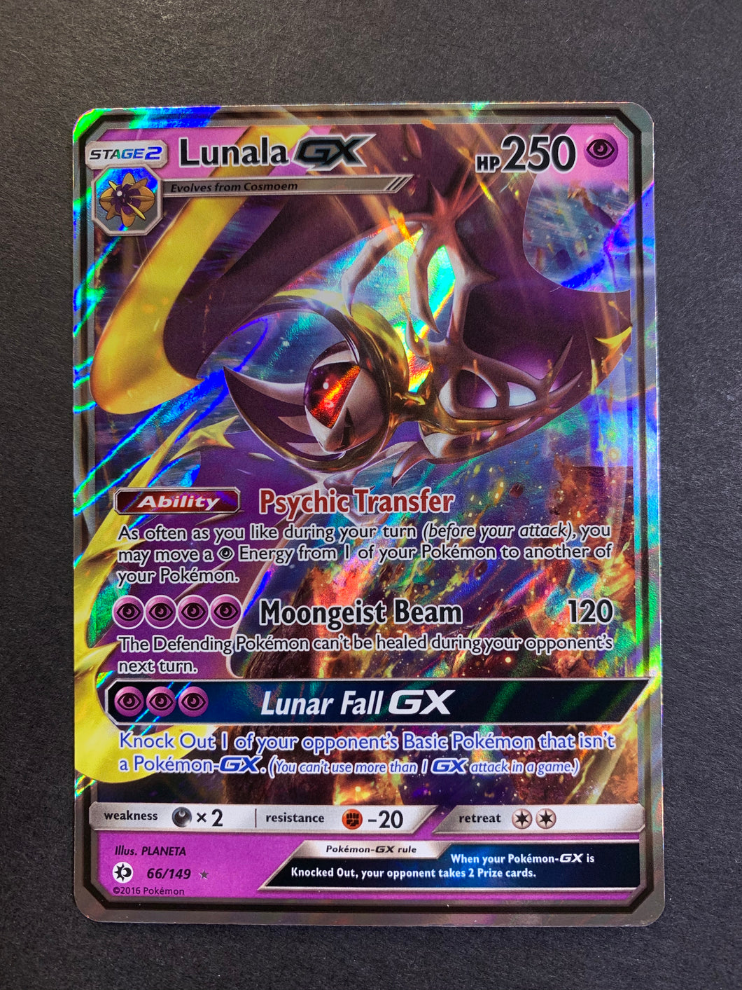 Lunala GX 66/149 - Ultra Rare Full Holo Sun & Moon Pokemon Card