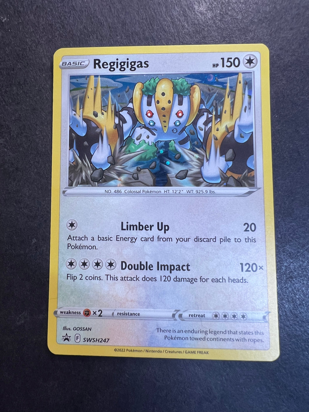 regigigas pokemon card - Vstar GG55/GG70 - Crown Zenith - Galarian Gallery you may attach up to 3 Energy cards from your discard pile to 1 of your Pokmon Pokemon Card - D&P: Stormfront