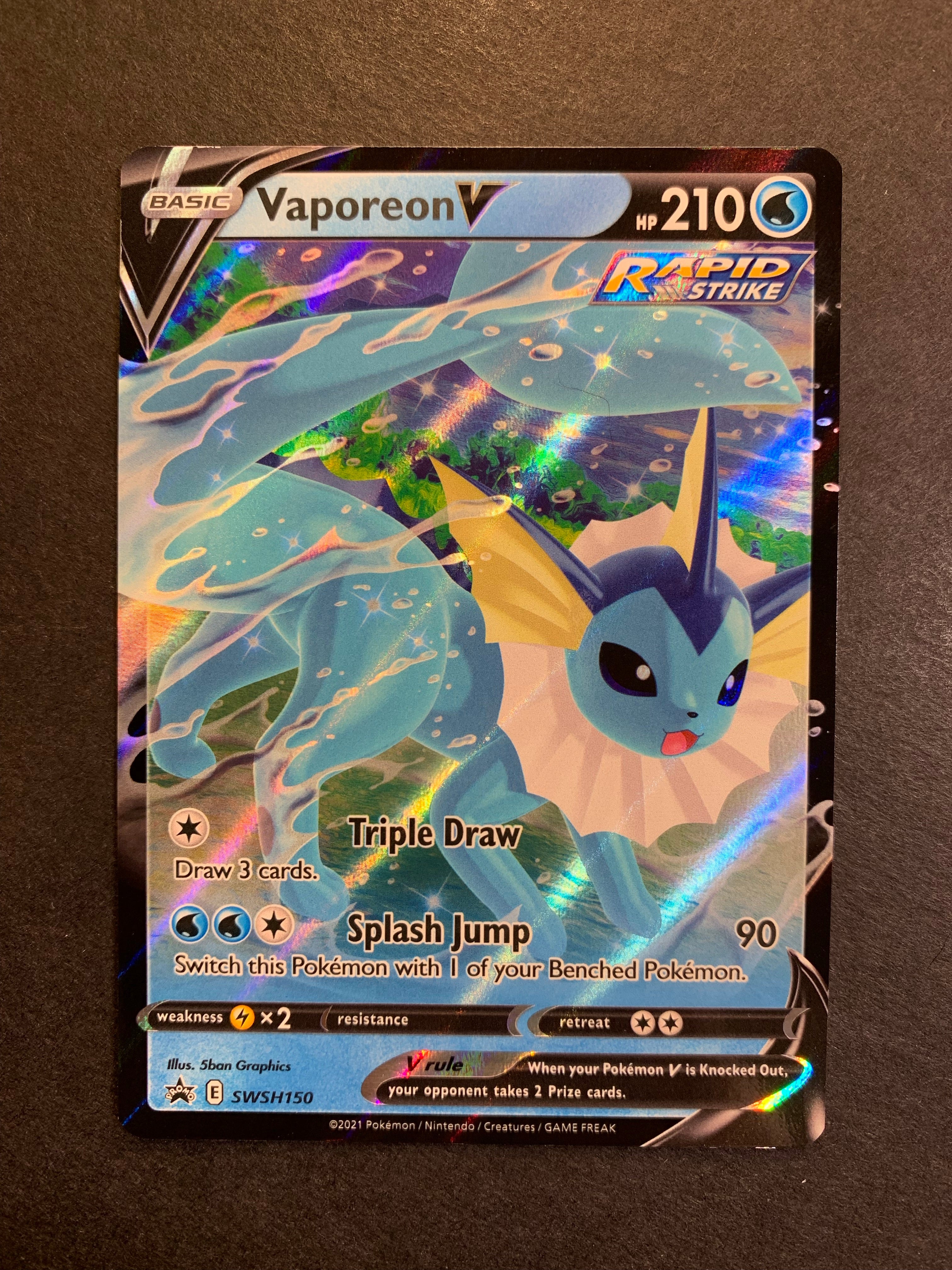 pokemon shiny vaporeon card