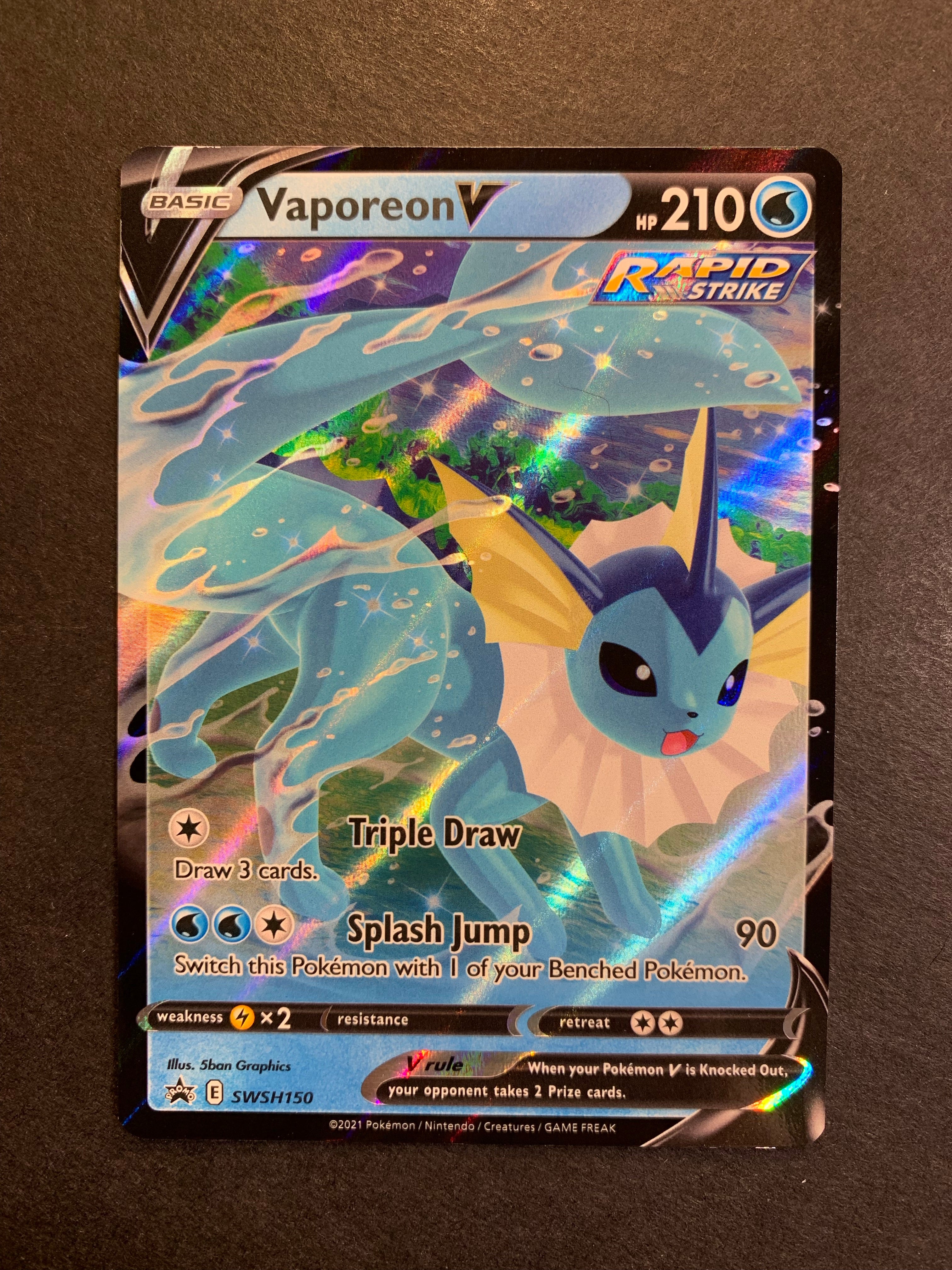 Vaporeon V - SWSH150 Ultra Rare Promo JAB Games13 Vaporeon V - SWSH150 Ultra Rare Promo JAB Games13