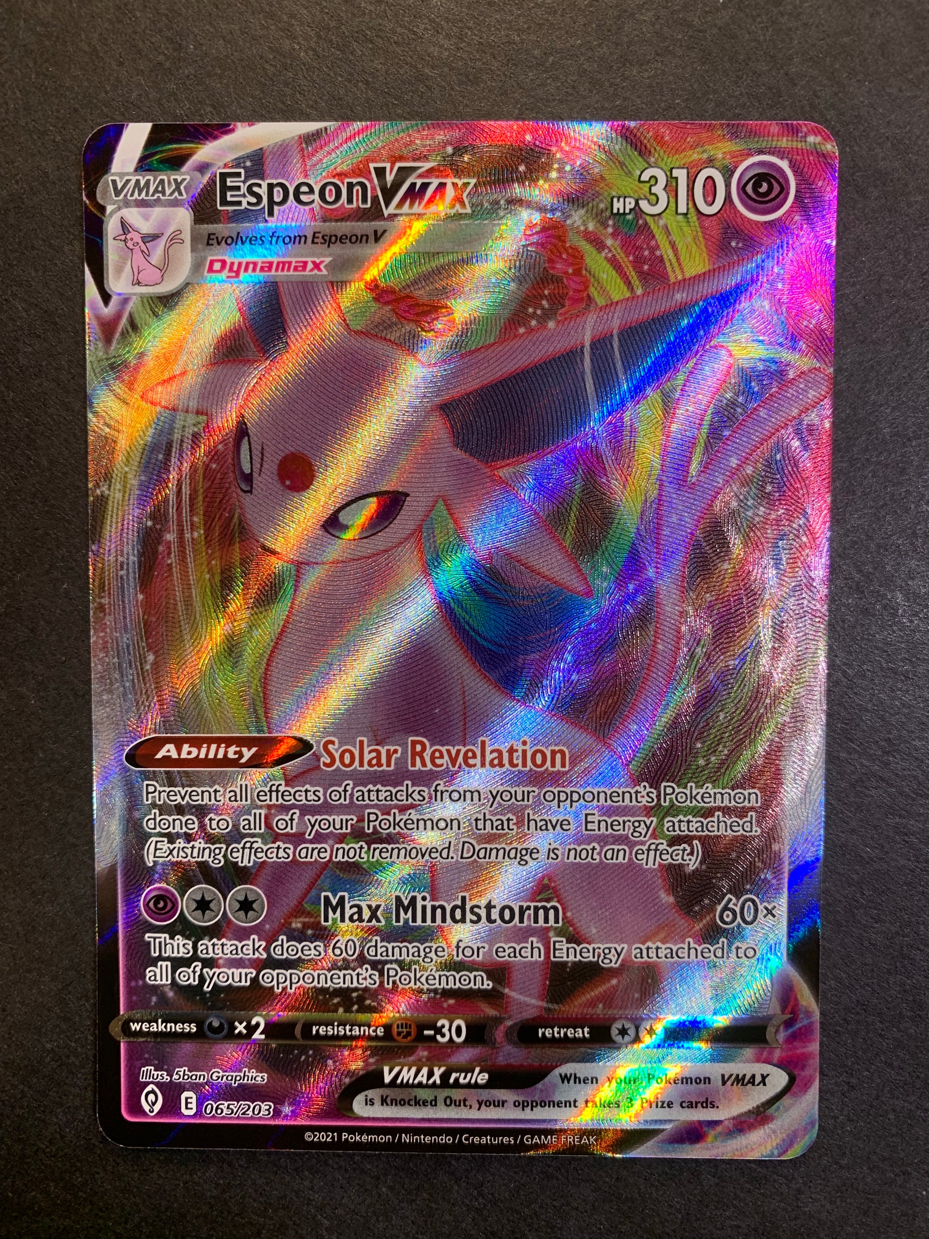 Espeon VMax - 065/203 Full Art Ultra Rare - Evolving Skies JAB Games13 Espeon VMax - 065/203 Full Art Ultra Rare - Evolving Skies JAB Games13