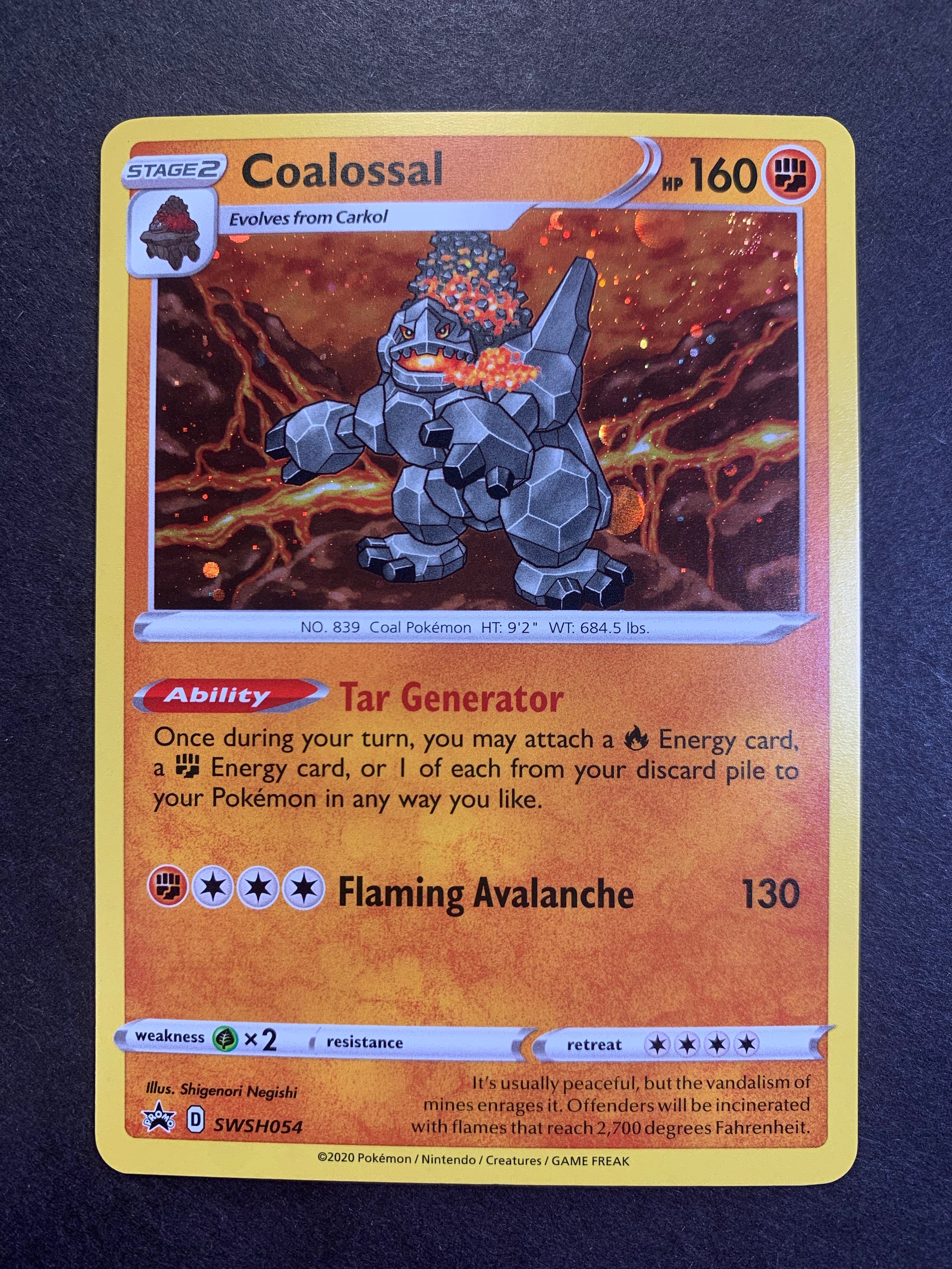 Coalossal - SWSH054 Holo Rare Promo - Champion's Path JAB Games13 Coalossal - SWSH054 Holo Rare Promo - Champion's Path JAB Games13