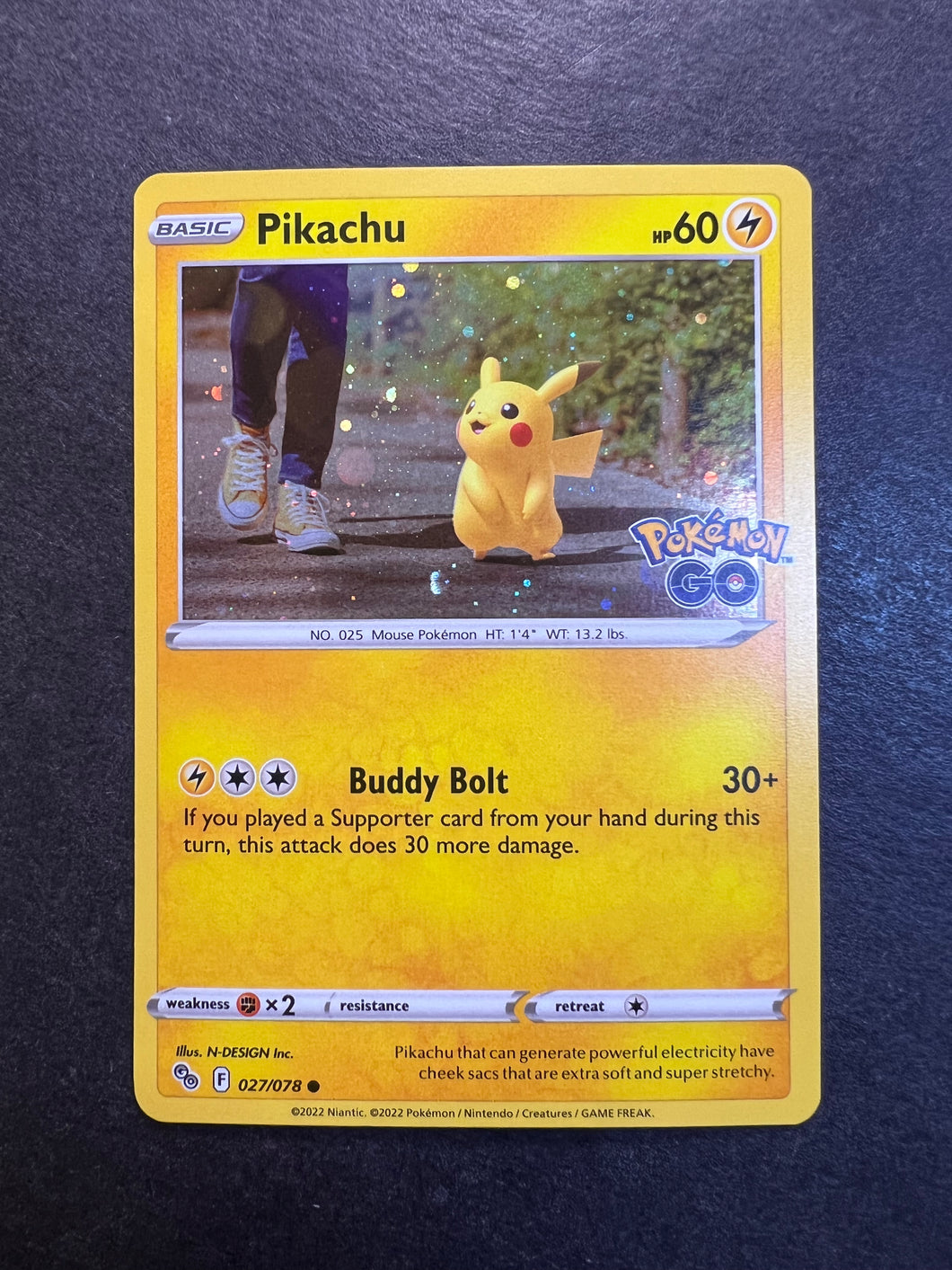 Pikachu - 027/078 Cosmos Holo Rare Promo - Pokemon Go JAB Games13 Pikachu - 027/078 Cosmos Holo Rare Promo - Pokemon Go JAB Games13