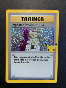 Imposter Professor Oak - 73/102 Holo Rare - Celebrations