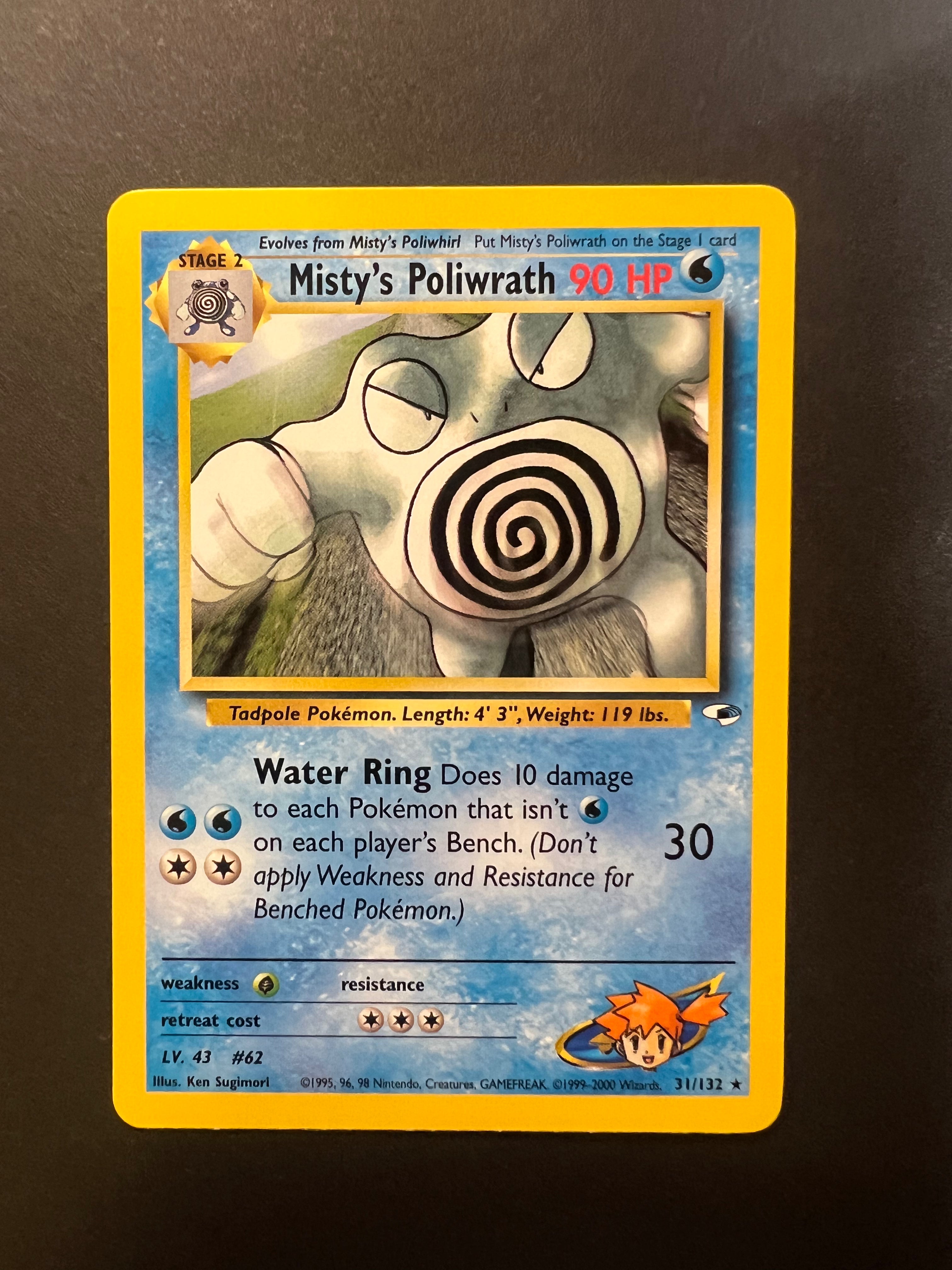 Misty's Poliwrath - 31/132 Non-Holo Rare - Gym Heroes Set JAB Games13 Misty's Poliwrath - 31/132 Non-Holo Rare - Gym Heroes Set JAB Games13