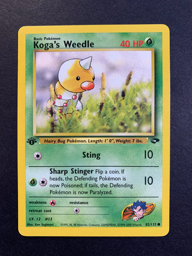 Koga’s Weedle 1st Edition - 82/132 Gym Challenge