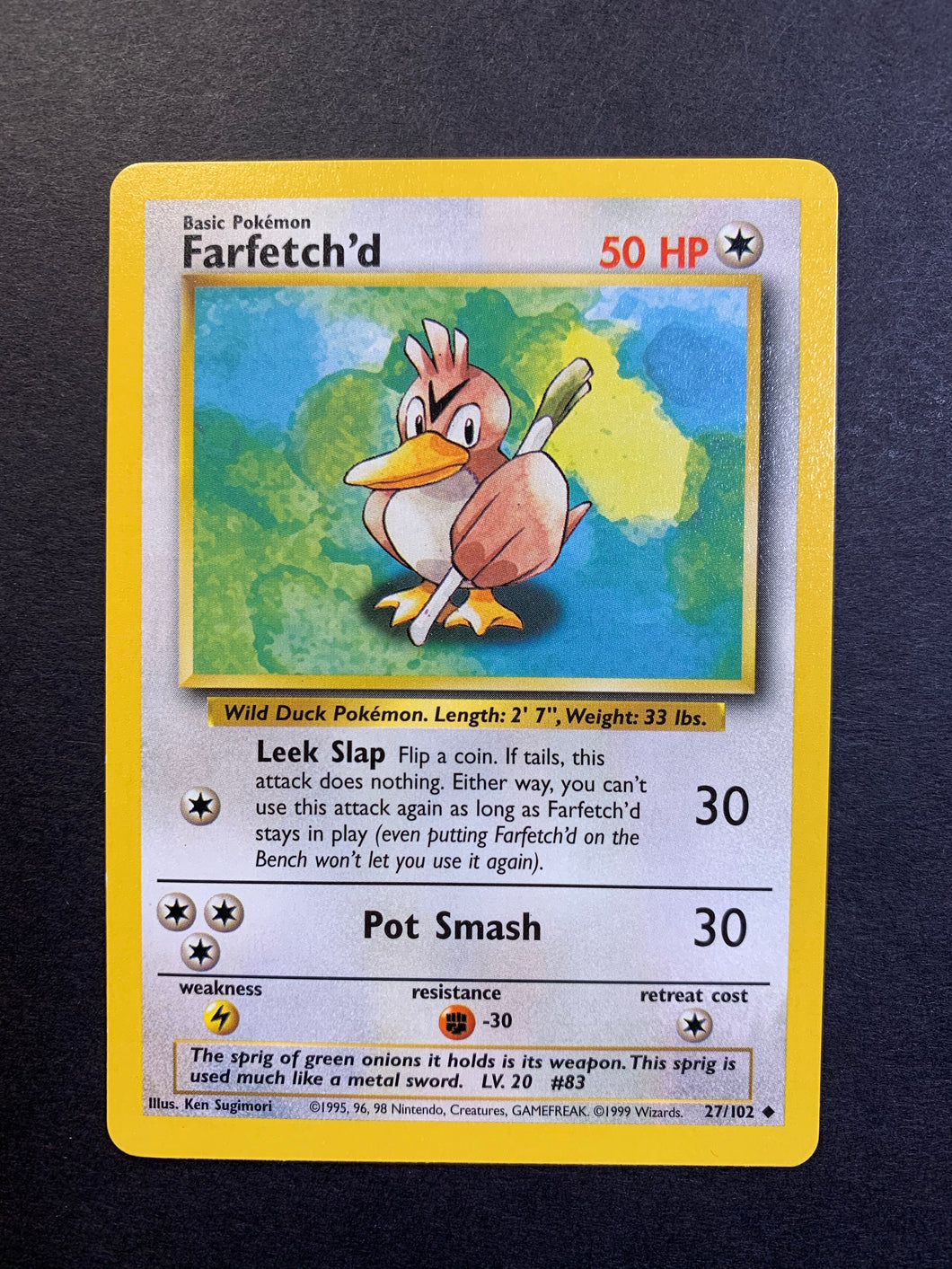 Carta Pokémon Farfetch 'd original - Vinted