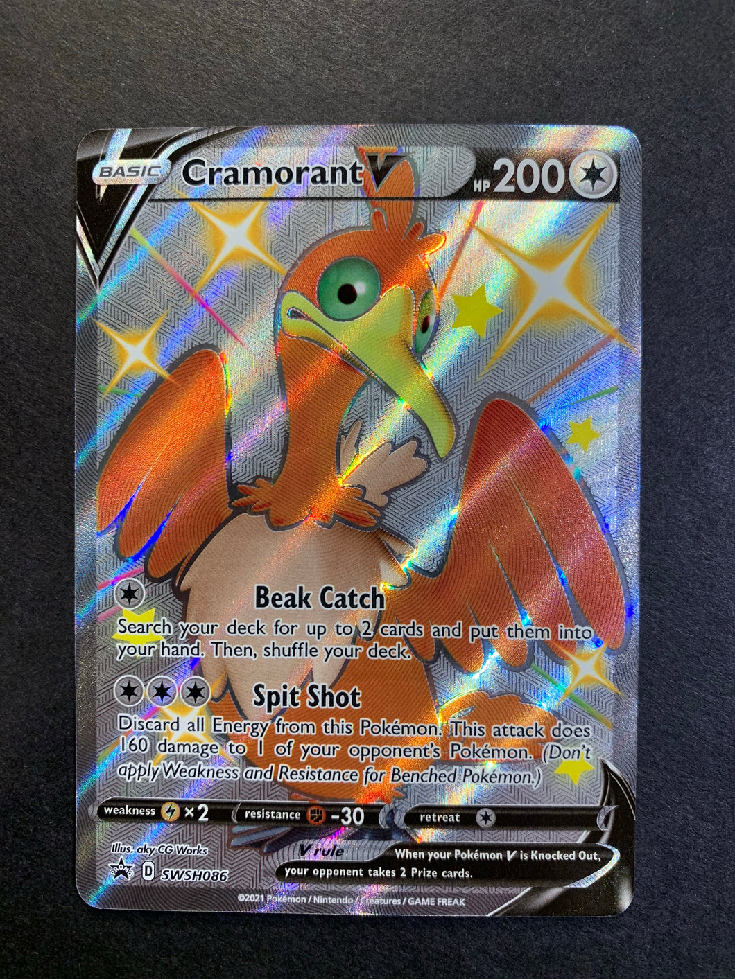 Cramorant V - SWSH086 Black Star Promo Ultra Rare Pokemon - NM/MINT Cramorant V - SWSH086 Black Star Promo Ultra Rare Pokemon - NM/MINT