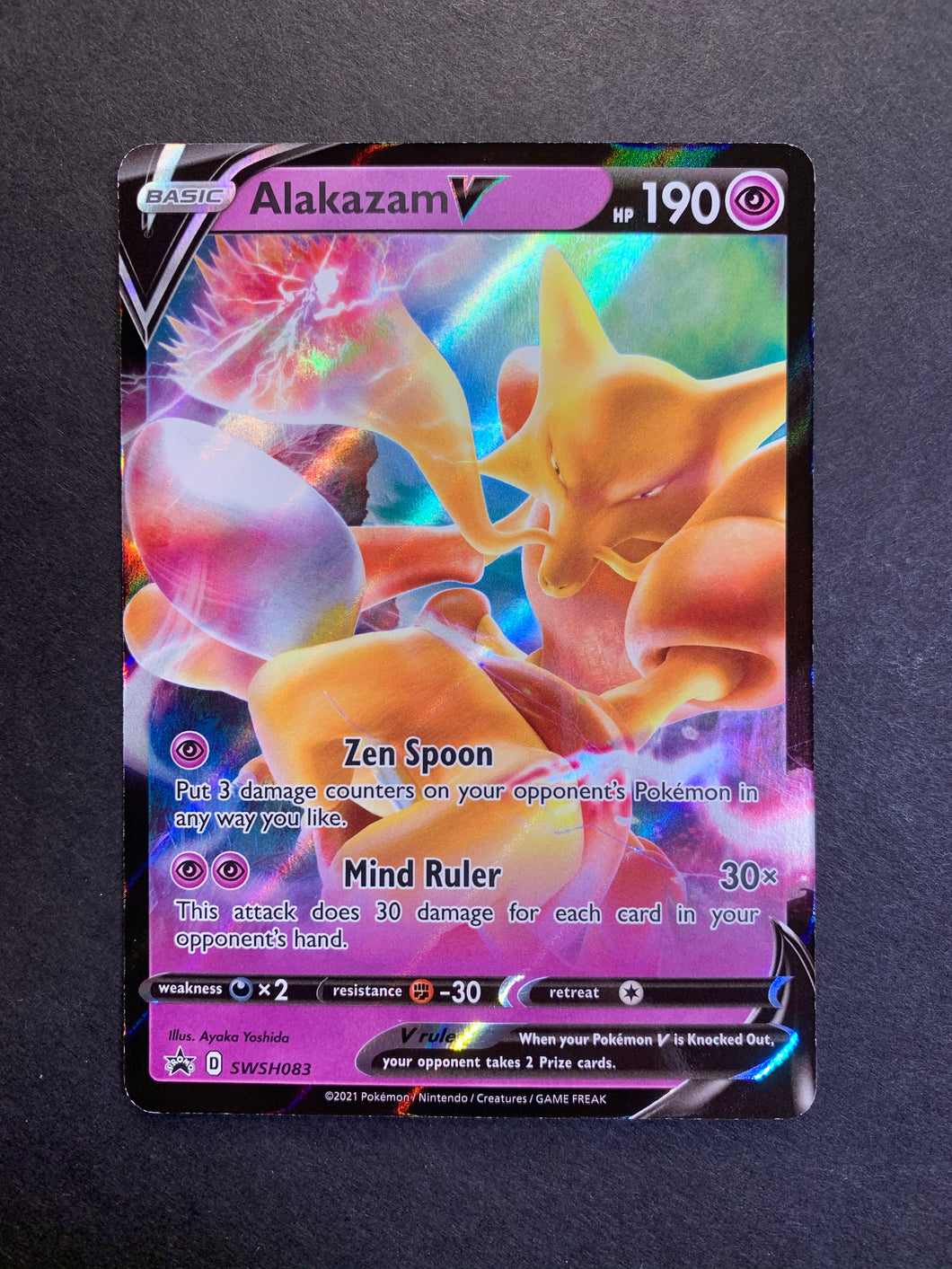 Pokemon Trading Card Game Sword & Shield Promo Alakazam V SWSH083 Pokemon Trading Card Game Sword & Shield Promo Alakazam V SWSH083