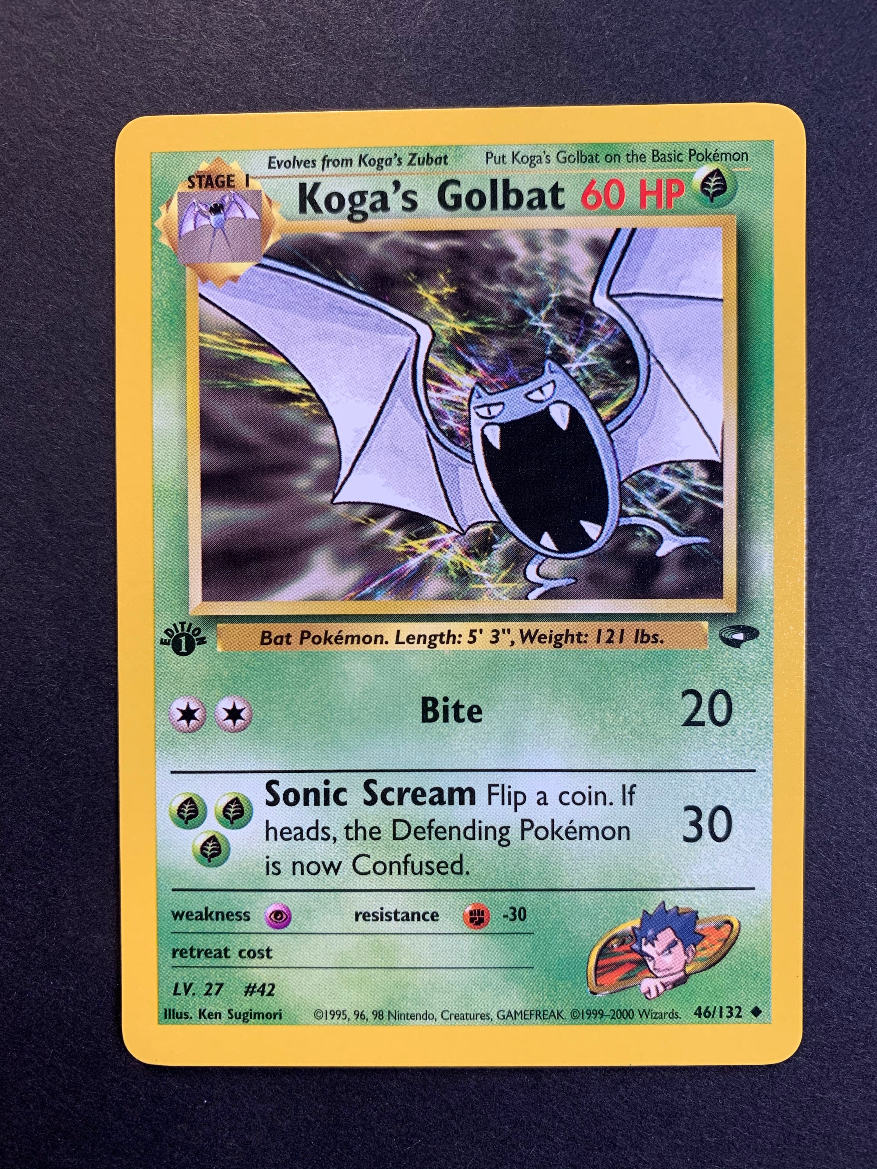 Koga's Golbat 1st Edition - 46/132 Gym Challenge JAB Games13 Koga's Golbat 1st Edition - 46/132 Gym Challenge JAB Games13