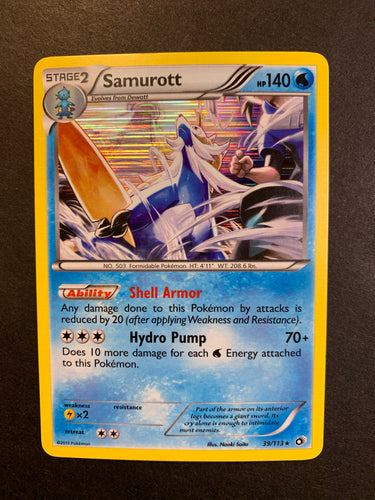 Samurott - 39/113 Holo Rare