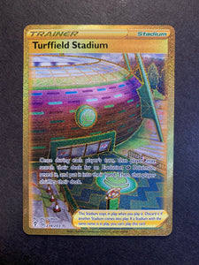 Turffield Stadium - 234/203 Gold Full Art Secret Rare Trainer - Evolving Skies