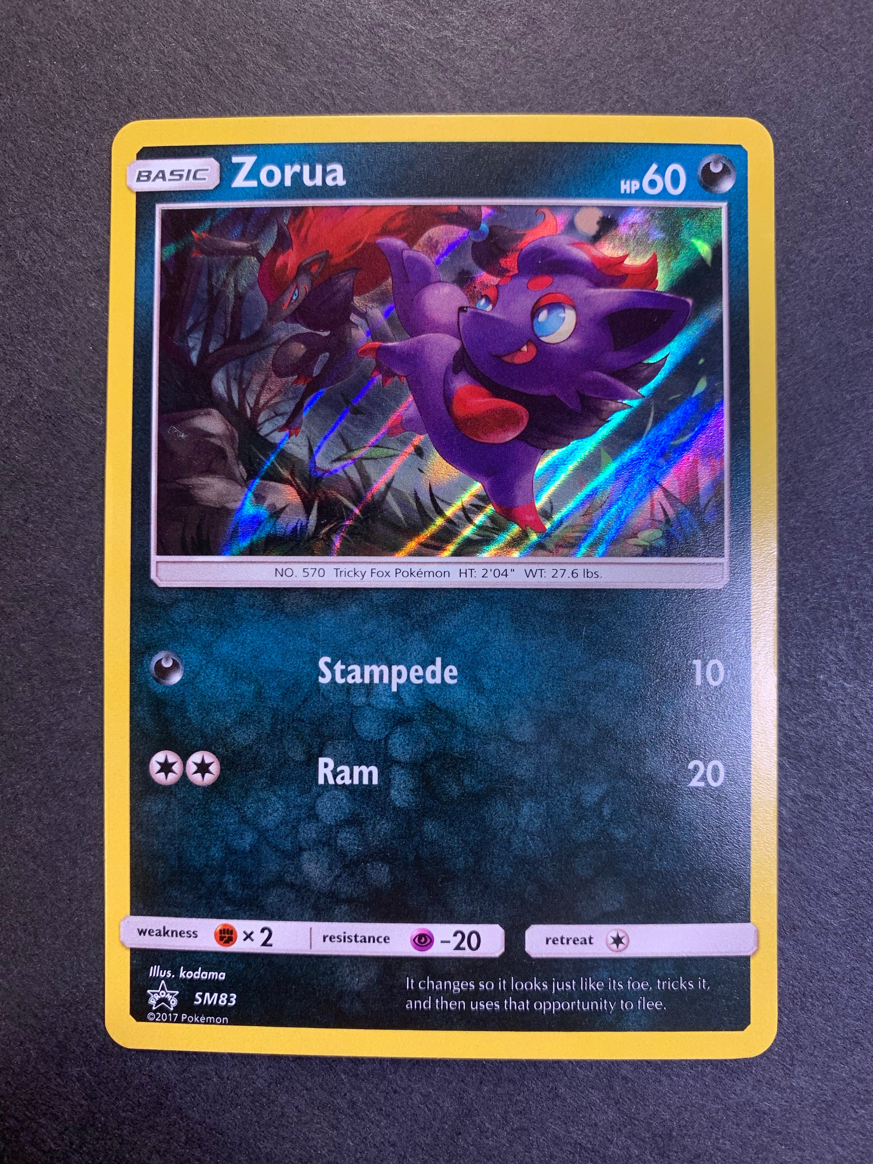 Zorua - SM83 Holo Rare Promo JAB Games13 Zorua - SM83 Holo Rare Promo JAB Games13