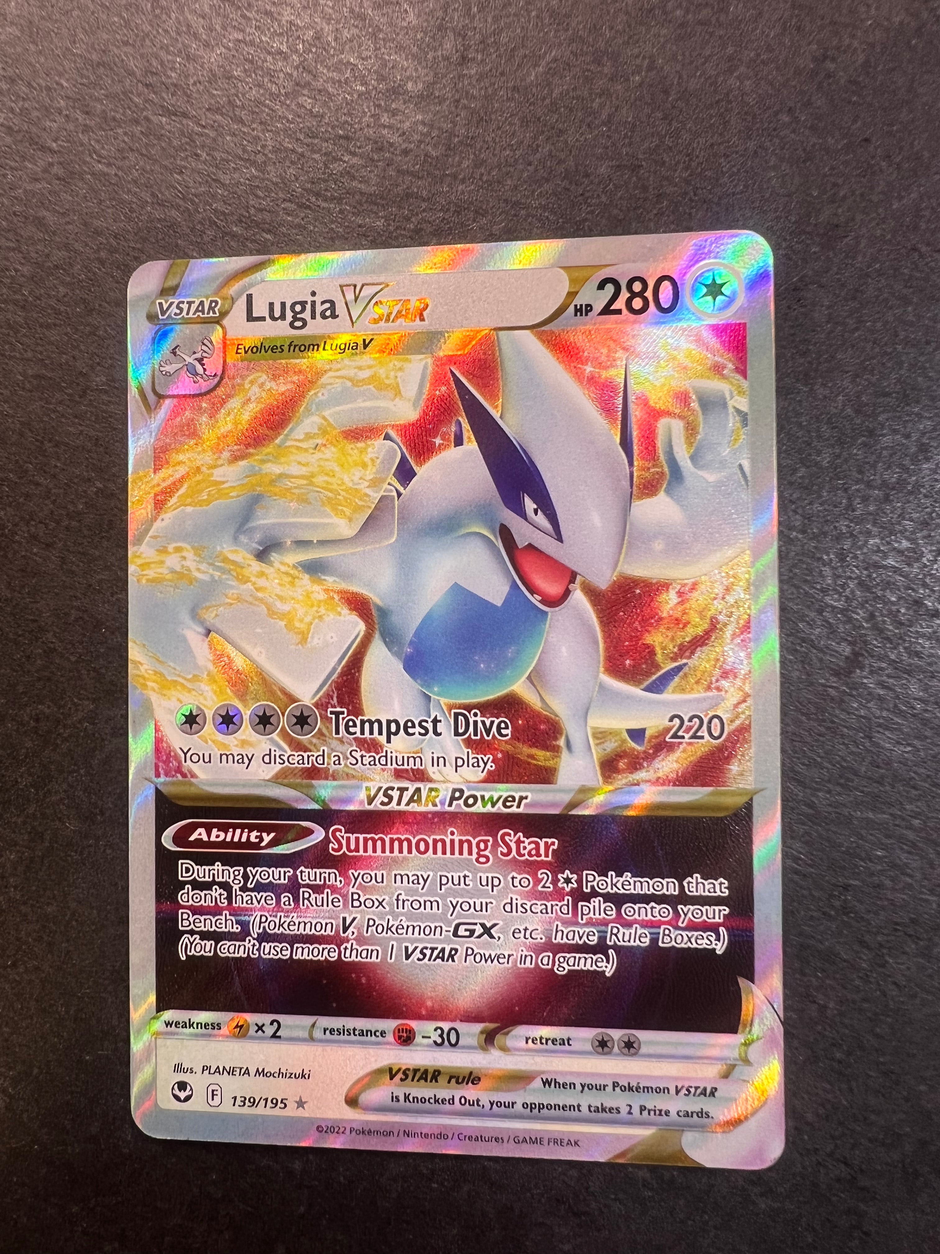 Pokémon - Lugia VSTAR 139/195 Full Art NM/M Silver Tempest Ultra Rare Card