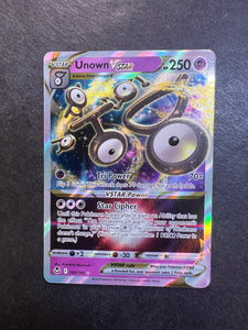 Unown VStar - 066/195 Full Art Ultra Rare - Silver Tempest JAB Games13 Unown VStar - 066/195 Full Art Ultra Rare - Silver Tempest JAB Games13