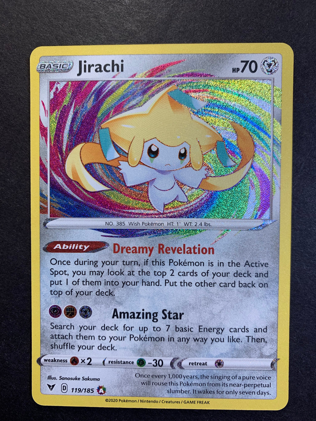 Jirachi - 119/185 Amazing Ultra Rare - Vivid Voltage JAB Games13 Jirachi - 119/185 Amazing Ultra Rare - Vivid Voltage JAB Games13