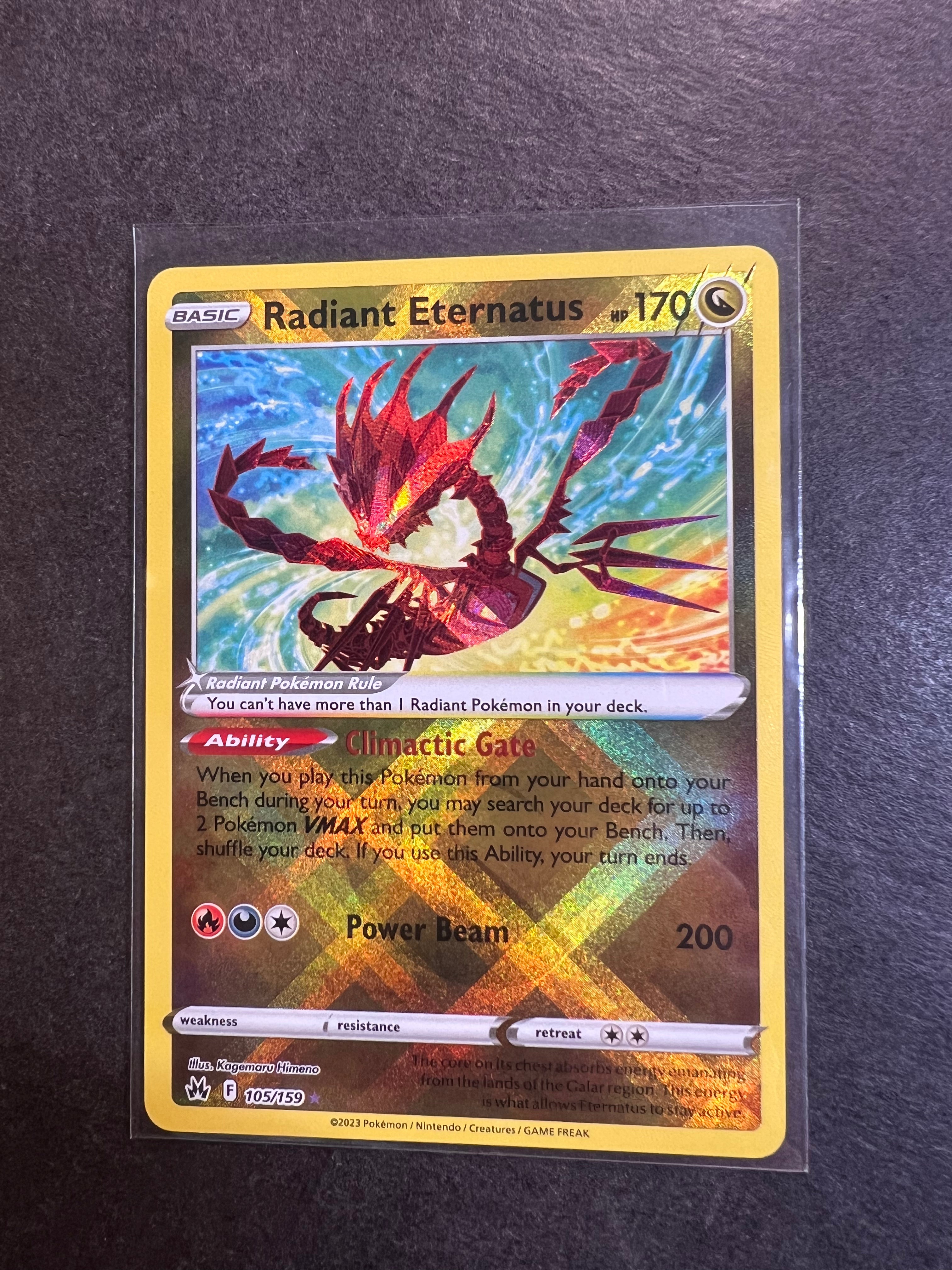 Radiant Eternatus - 105/159 Holo Ultra Rare - Crown Zenith JAB Games13 Radiant Eternatus - 105/159 Holo Ultra Rare - Crown Zenith JAB Games13