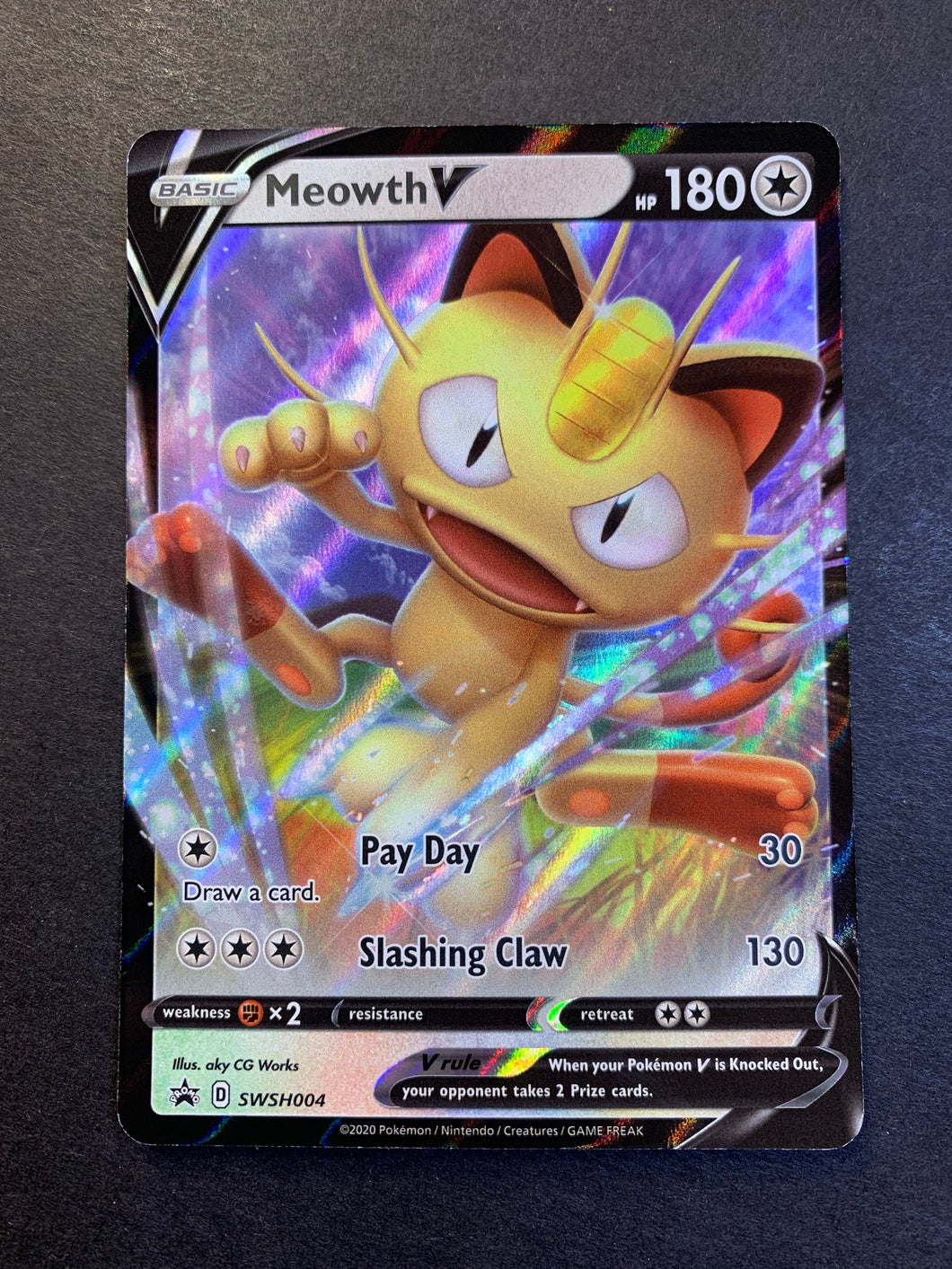 Meowth V - SWSH004 Black Star Promo Pokemon - NM/MINT Meowth V - SWSH004 Black Star Promo Pokemon - NM/MINT