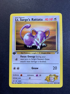 Lt. Surge’s Rattata 1st Edition - 82/132 Gym Heroes Set