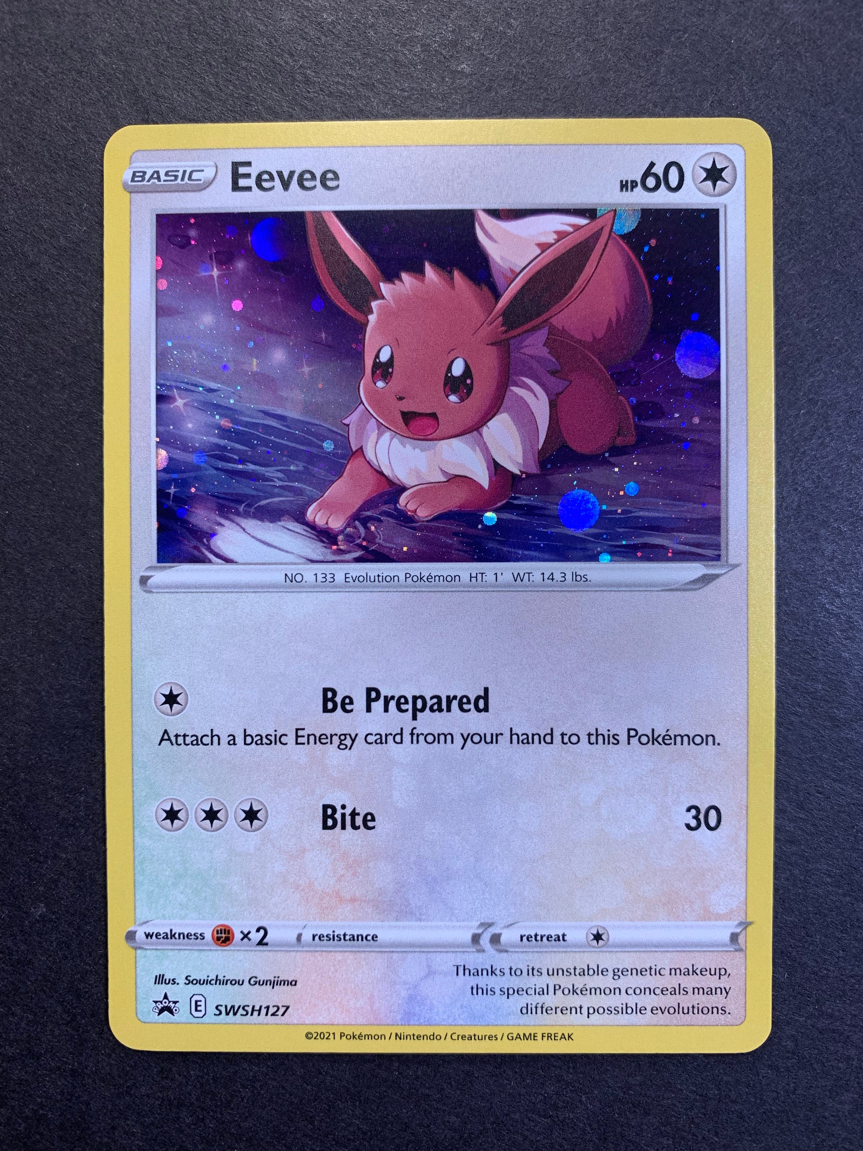 Pokemon - Eevee SWSH042 - Black Star Promo - Holo - Cosmic Foil Card