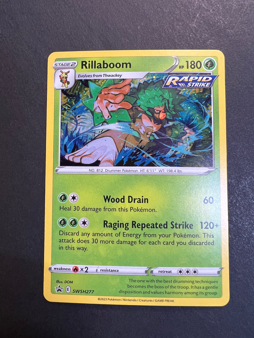 Rillaboom - SWSH277 Holo Rare Promo - Crown Zenith