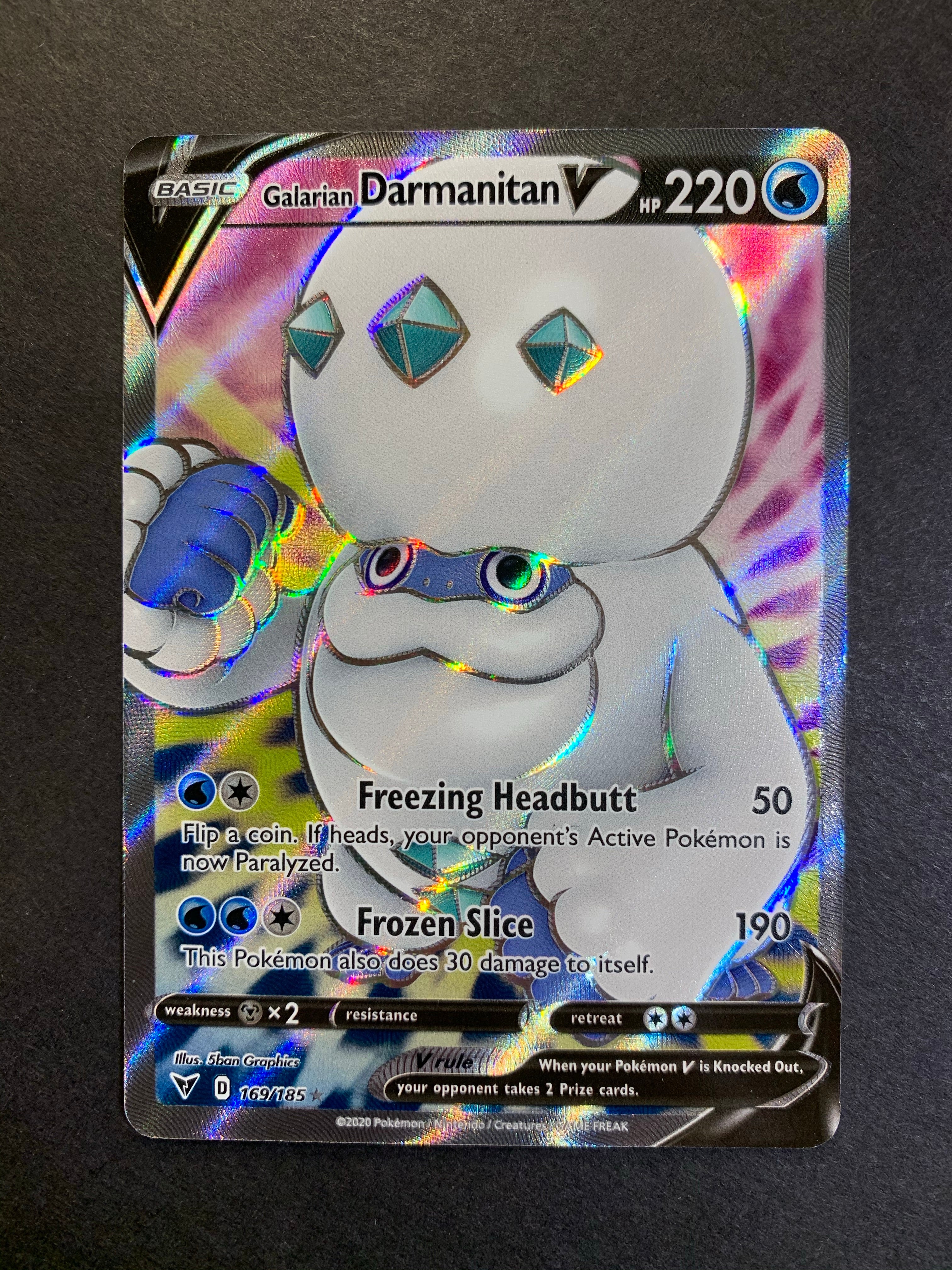 Galarian Darmanitan V (Full Art) 169/185 - SWSH04 Vivid Voltage Holofoil Damaged Galarian Darmanitan V (Full Art) 169/185 - SWSH04 Vivid Voltage Holofoil Damaged