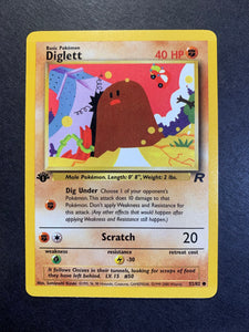 Diglett 1st Edition - 52/82 Vintage Team Rocket JAB Games13 Diglett 1st Edition - 52/82 Vintage Team Rocket JAB Games13