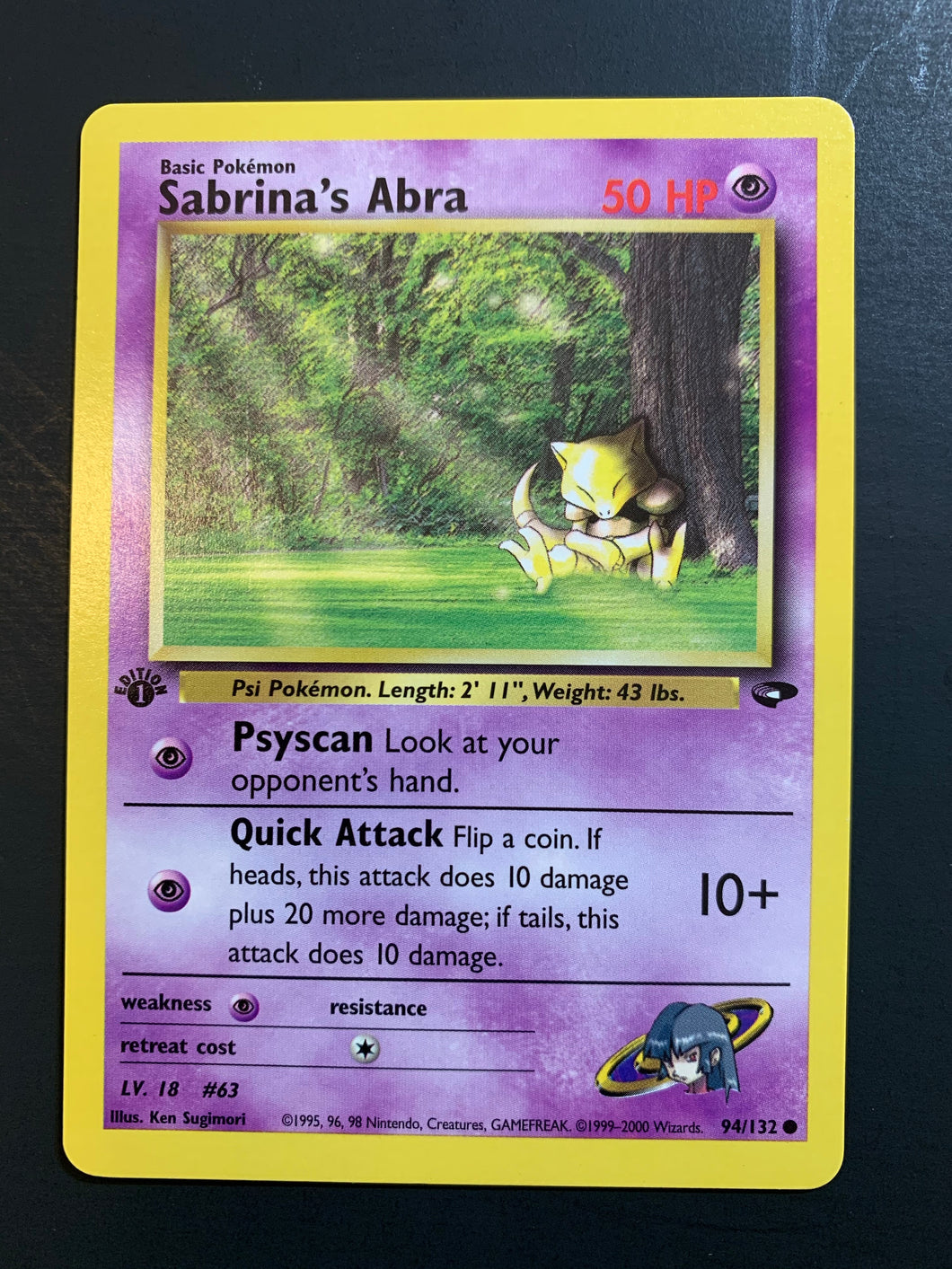 Sabrina’s Abra 1st Edition - 94/132 Gym Challenge