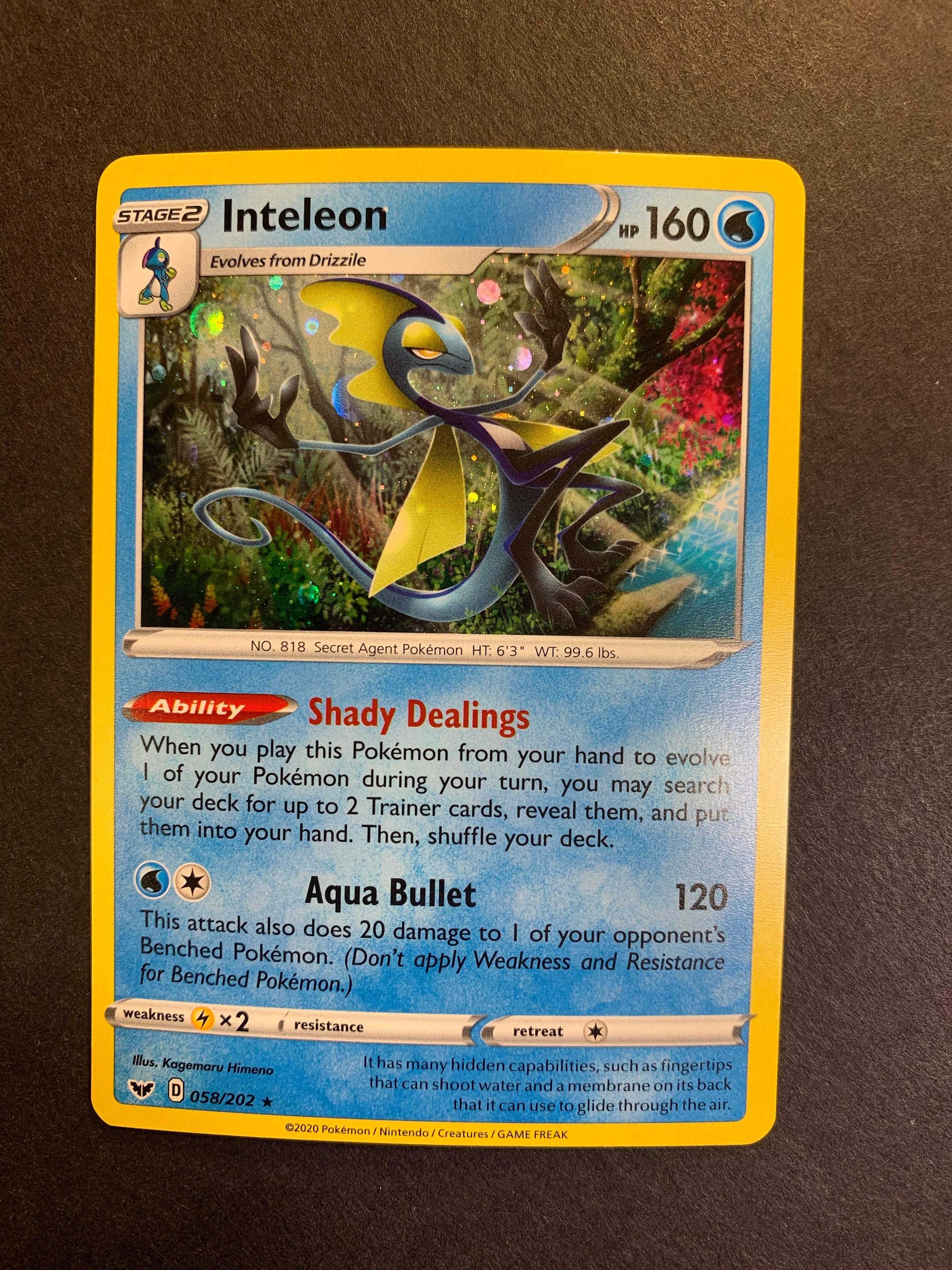 Inteleon - 058/202 Cosmo Holo Rare Promo JAB Games13 Inteleon - 058/202 Cosmo Holo Rare Promo JAB Games13