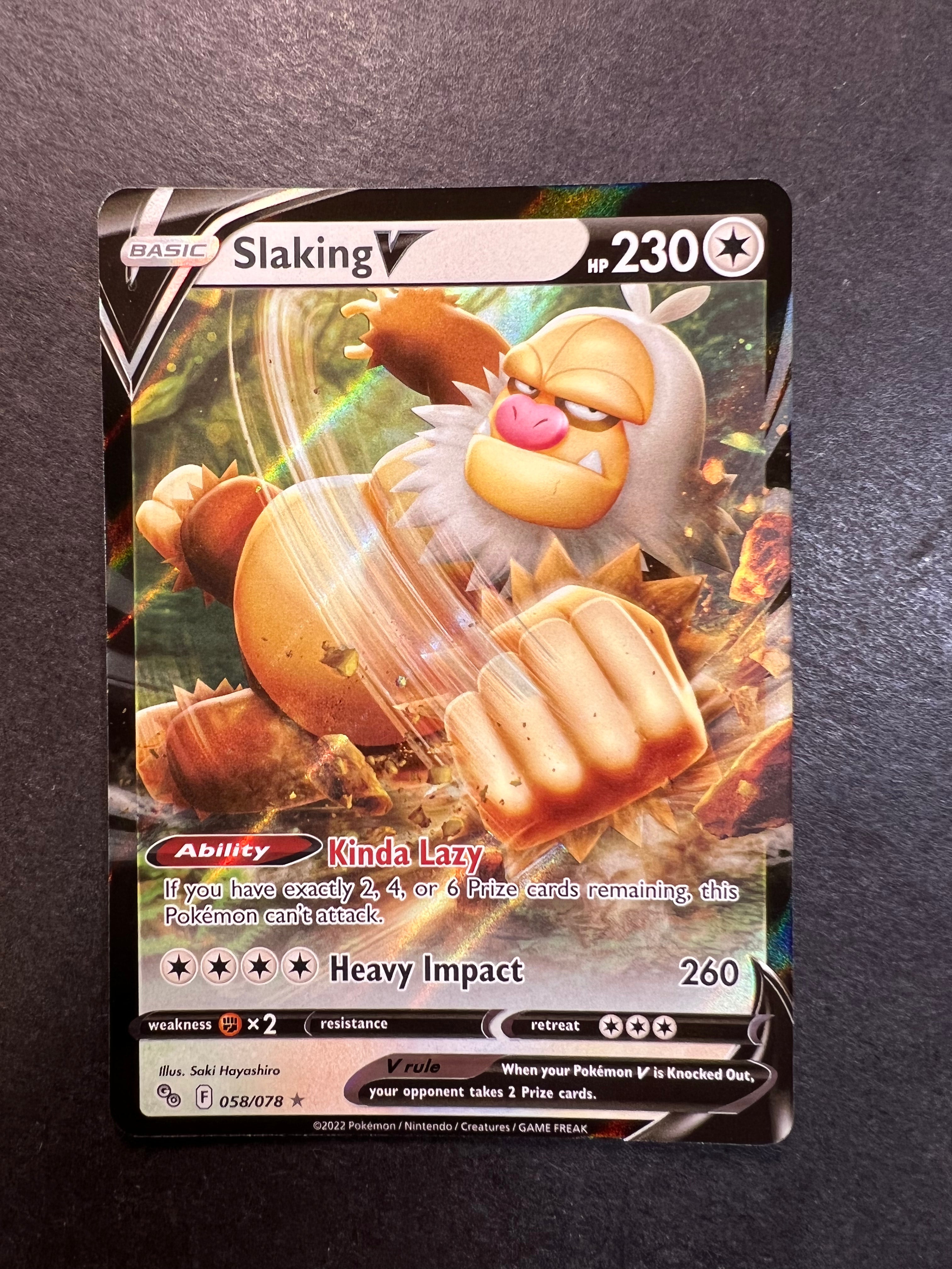 Slaking V - 058/078 Ultra Rare - Pokemon Go JAB Games13 Slaking V - 058/078 Ultra Rare - Pokemon Go JAB Games13