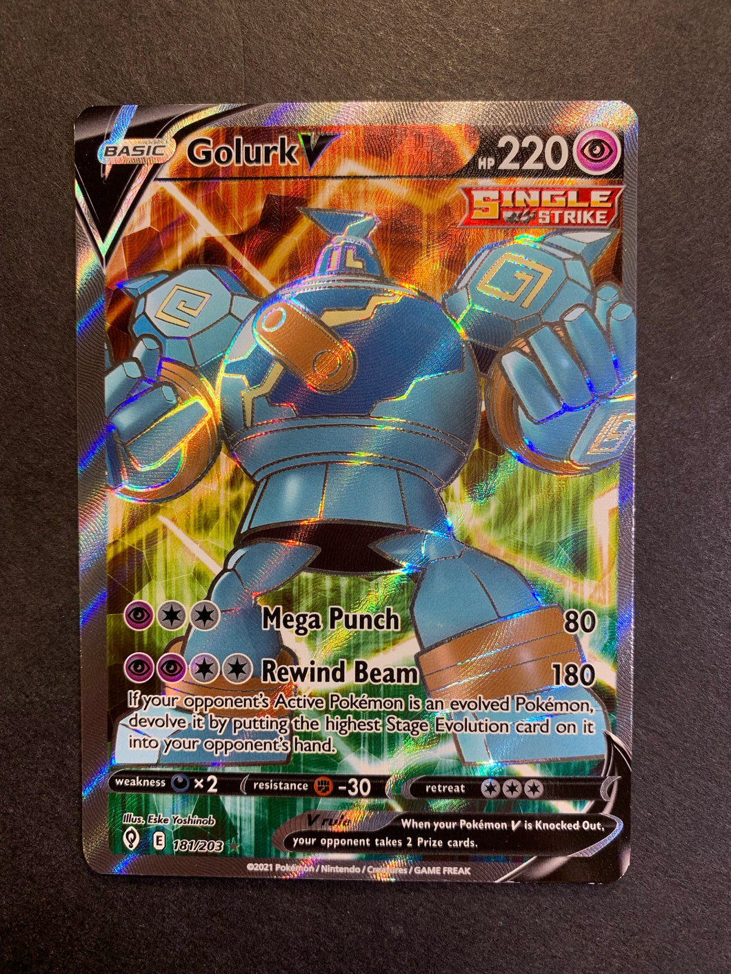 golurk pokemon card value (123/086) PokeGuard Fighting Colorless Pokemon TCG - s3 -
