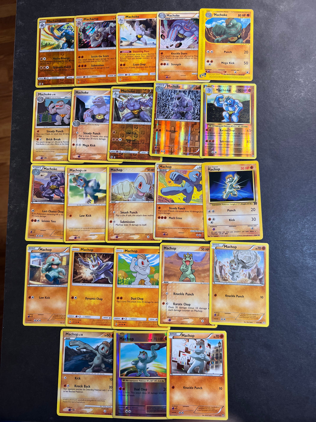 Pokemon Machop, Machoke & Machamp Card Lot - 23 Cards - Reverse Holo R JAB Games13 Pokemon Machop, Machoke & Machamp Card Lot - 23 Cards - Reverse Holo R JAB Games13