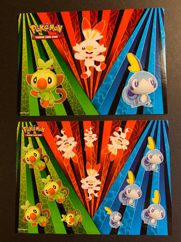 Pokemon Sticker Sheets - Scorbunny, Grookey & Sobble