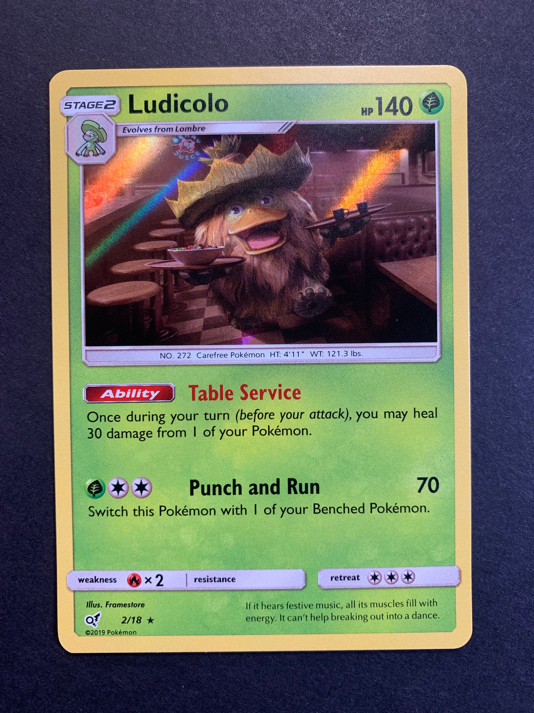 Ludicolo - 2/18 Holo Rare - Detective Pikachu