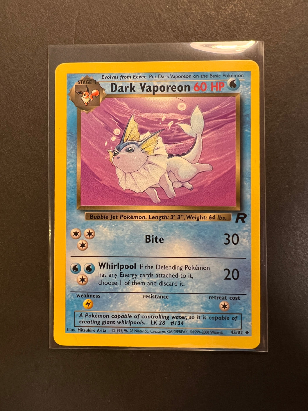 Dark Vaporeon - 45/82 Non-Holo - Team Rocket JAB Games13 Dark Vaporeon - 45/82 Non-Holo - Team Rocket JAB Games13
